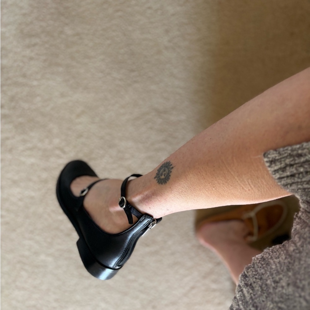 Lucky Brand Black Ankle Strap Flats - Picture 2 of 6